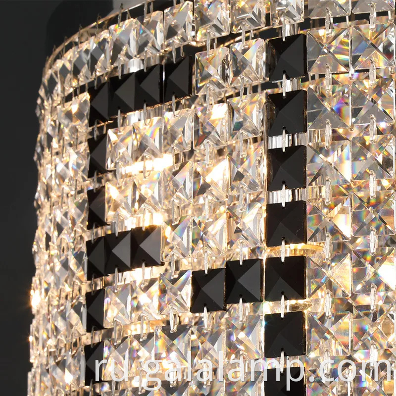 Элегантный современный хрустальный светодиодный потолочный свет для шикарных интерьеров